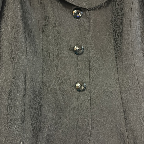 Le Suit black scalloped neck formal 3 button cocktail women’s blazer jacket 14 - Picture 6 of 8